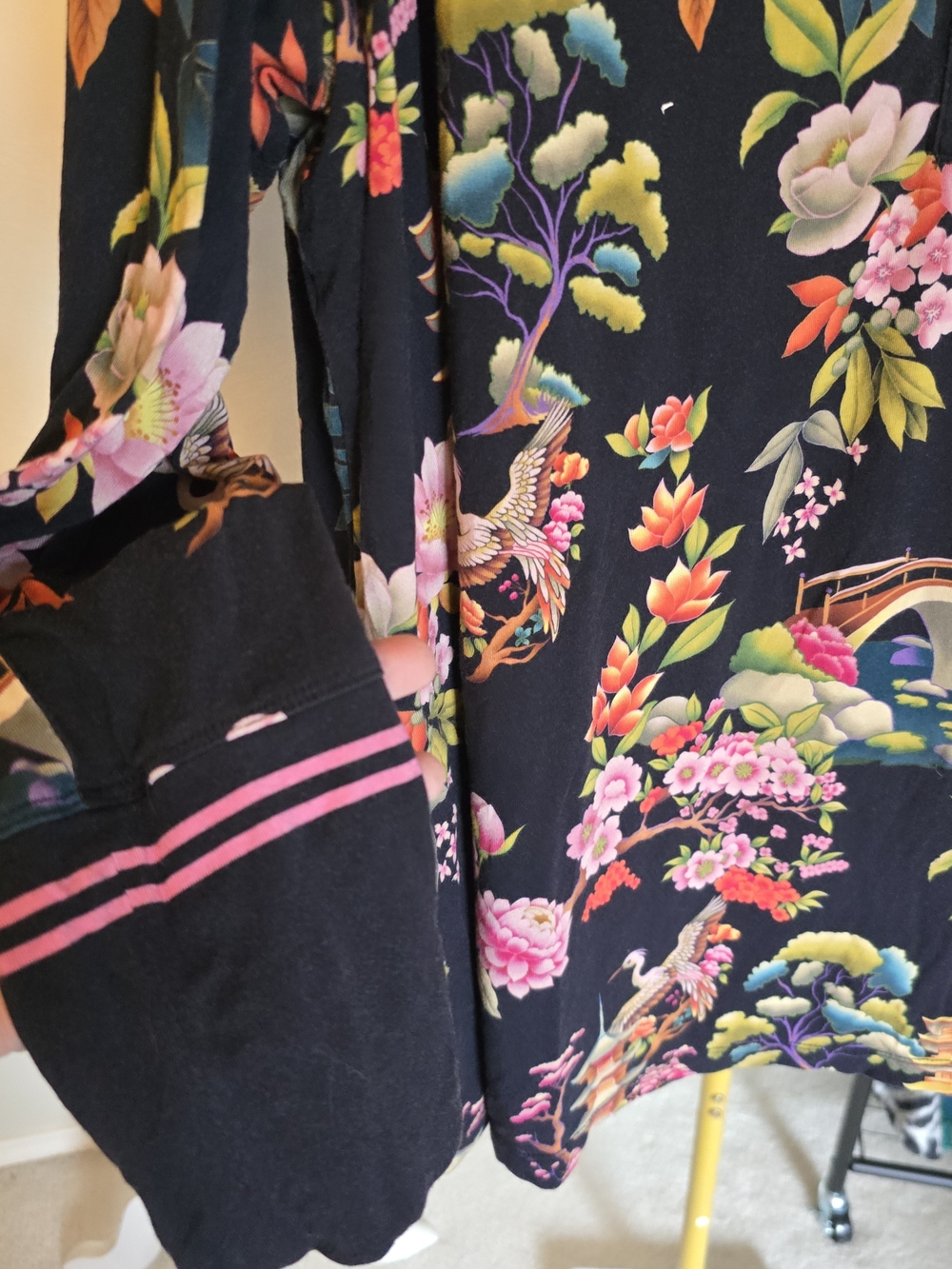 Floral Pagoda Print Tunic Top - Janie Favorite LS Tee - Picture 2 of 8